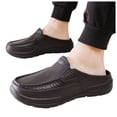 thumbnail image 3 of NGHnuifg Men Sandals Fashionable New Pattern Simple Solid Color Summer Casual Half Drag Flat Bottom Mens Closed Toe Sandals Size 14 Wide Mens Sandals Slide 11 Mens Closed Toe Sandals Size 14, 3 of 9