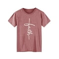 thumbnail image 3 of XCHQRTI Faith T Shirt Plus Women Graphic Tees Sunflower Christian Tops Clothes Short Sleeve, 3 of 8