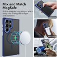 thumbnail image 2 of Dteck Magnetic Case for Samsung Galaxy S24 Ultra 5G, Compatible with MagSafe, Translucent Matte Back Shockproof Phone Cover,Blue, 2 of 8