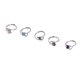 thumbnail image 2 of Dekaim, 5 Uds., Anillos De Piedra De Cristal, Anillo De Piedras Preciosas De Cristal Curativo Ajustable Para La Piel Vintage Para Mujeres Y Hombres, Accesorios De Joyería, 2 of 5