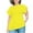 Yellow, variant on Blouses for Women Dressy Casual Bubble Sleeve T-Shirt with Asymmetric Zipper! Casual Solid Color Tees for Women