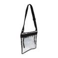 thumbnail image 2 of Bolso transparente de PVC, bolsa de almacenamiento cruzada en capas impermeable ajustable para viaje, 2 of 8