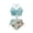Beach Starfish Blue, variant on 80s or 90s Memphis Graphics Bikini High Waisted Swimsuit for Women Two Piece Twist Front Bathing Suit Sexy Push Up Cross Lace Up Swimsuits Top Pads Halter Bikinis Swim Bathing Suits