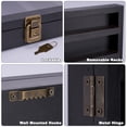thumbnail image 2 of Ymokee 7 Tier Knife Display Case, Wall Cabinet for Pocket Knife Collections, Knife Protection Shadow Box with Lockable UV Protection Acrylic Glass Door, Black, 2 of 9