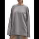 thumbnail image 2 of Camisetas de Larga Extragrandes para Mujer 2025, Camisetas Básicas de Cuello Redondo, Tops de Otoño, Ropa Informal de Entrenamiento Y2K Gris L, 2 of 10