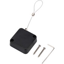 7ft Retractable  Cable Hardware Lock for Pad Mobile Phones, Tablets Showroom, Gaming Controller Other Hardware Showroom and TV, DVD Remote Control Tether(Black 1Pack)