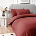 thumbnail image 3 of Deconovo Microfiber Bedding Sheet Set, Brushed Soft Bed Sheets for Home, Queen, Burgundy, 4 Piece, 3 of 8