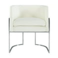thumbnail image 5 of TOV Furniture Giselle Cream Velvet Dining Chair with Stainless Steel Frame, 5 of 6