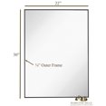 thumbnail image 3 of Black Brushed Metal Vanity Mirror Simple Edge Mirrors For Wall Bathroom And Decorative, 3 of 9