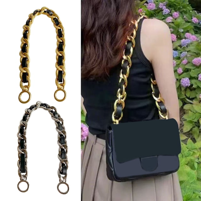 Bag Chain Adjustable Length Rust-Proof Polished Surface Shoulder Strap Extension Crossbody Bag Chain Strap