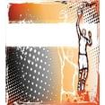 thumbnail image 3 of Basketball Duvet Cover Set, Basketball Player in the Middle of Game Dotted Background Doodle Style Art, Decorative 3 Piece Bedding Set with 2 Pillow Shams, Queen Size, Orange Black, by Ambesonne, 3 of 3