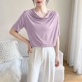 thumbnail image 2 of WRKEKC Trendy Tops for Women, Womens Dressy Casual T-Shirts, Summer Short Sleeve Shirts for Women, Summer Blouses for Women Short Sleeve Round Neck Top/Shirt Beach Vacation Clothes, 2 of 6
