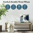 thumbnail image 2 of Americanflat 20"x20" Abstract Throw Pillow with Premium Polyester - Blue and White, 2 of 8