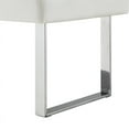 thumbnail image 6 of Posh Living Myles Faux Leather Bench with Stainless Steel Legs in White/Chrome, 6 of 8