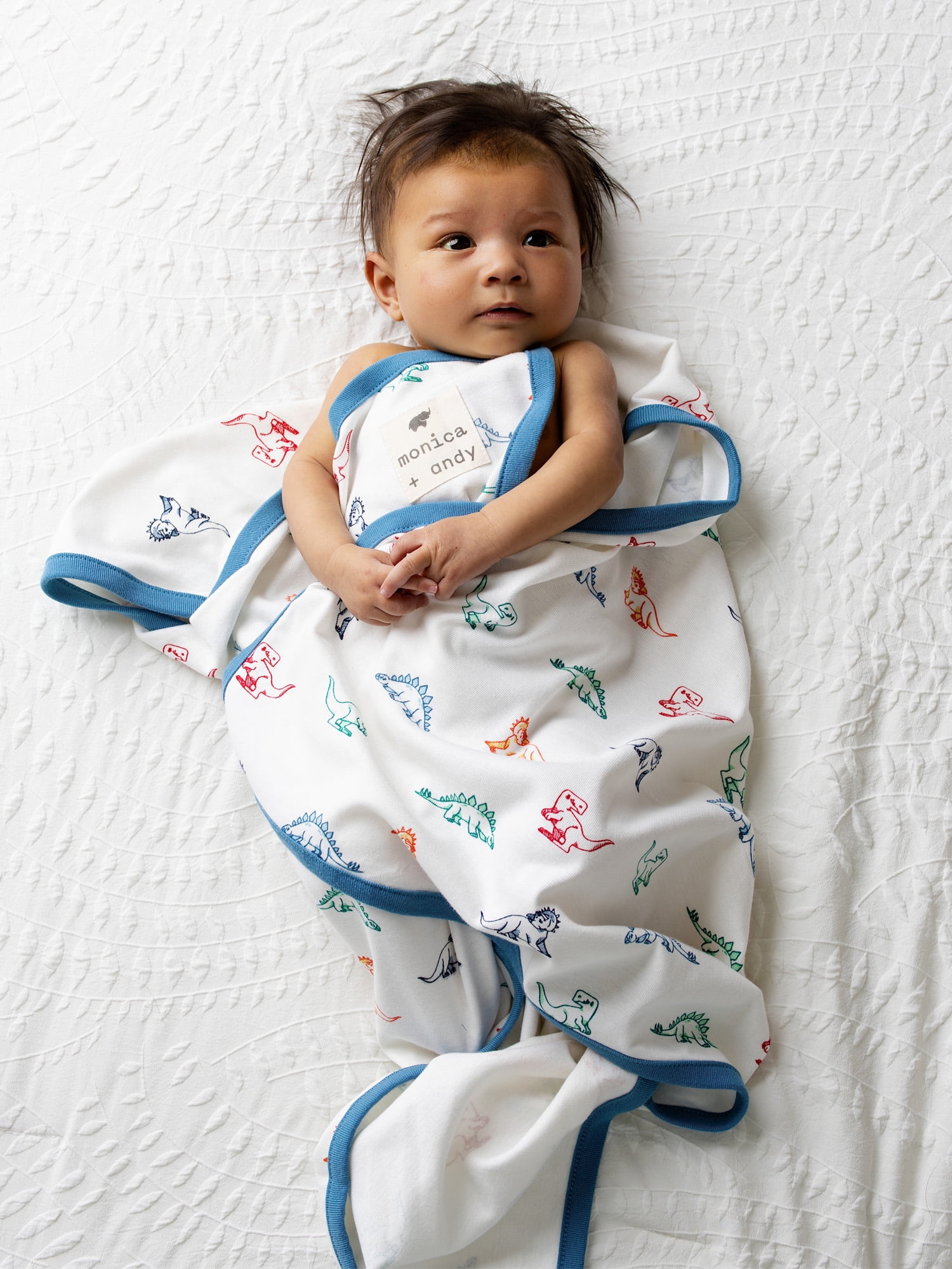 Monica + Andy Organic Cotton Baby Blanket, Soft Newborn Receiving & Coming Home Blanket, 32 x 32 Inch