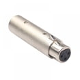 thumbnail image 3 of Adaptador Eleans XLR de 3 pines hembra a XLR de 5 pines macho con cambiador de género, adaptador de aluminio anodizado con botón de liberación de bloqueo, paquete de 2, 3 of 7
