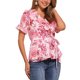 thumbnail image 4 of BLUSA Peplum Envoltura de Mujeres INSPIRE CHIC 2026 Verano Floral de Manga Corta con Volantes Escote en V Camisas con Cinturón L Rosa Floral, 4 of 6