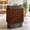 Walnut-colored - 0.7-meter fully assembled stainless steel reception desk, variant on Esheno Fully Assembled Reception Desk Stainless Steel Finish Modern Wooden 110 lbs Capacity 2 Storage Front Counter for Office Beauty Salon Walnut 26.5x45.67x12.2 inch