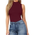 thumbnail image 2 of Womens Trendy Round Neck Sleeveless Vest, 2 of 6