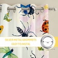 thumbnail image 6 of Spring Butterfly Dragonfly Kitchen Curtains Window Panels, Botanical Floral Colorful Insulated Window Treatment Curtain, Grommet Curtains for Bedroom/Living Room/Bathroom, 2 Piece 52"Wx84"L, 6 of 8