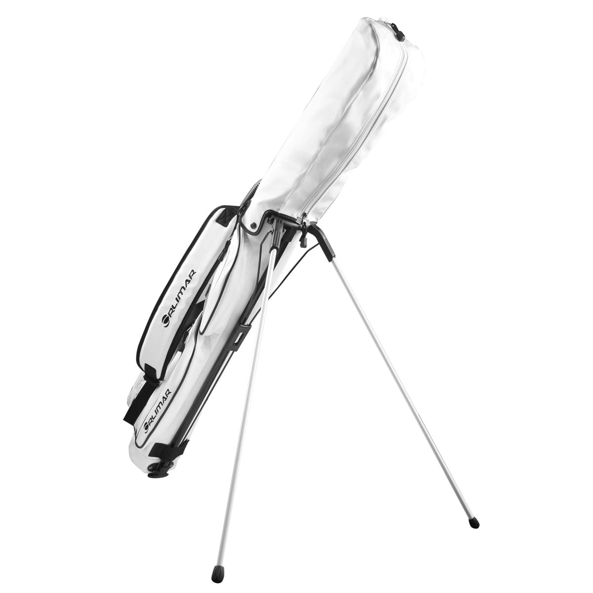 Orlimar Ultra Lightweight, 2-Way Divider Top Golf Club Bags, Synthetic Leather, White/Black