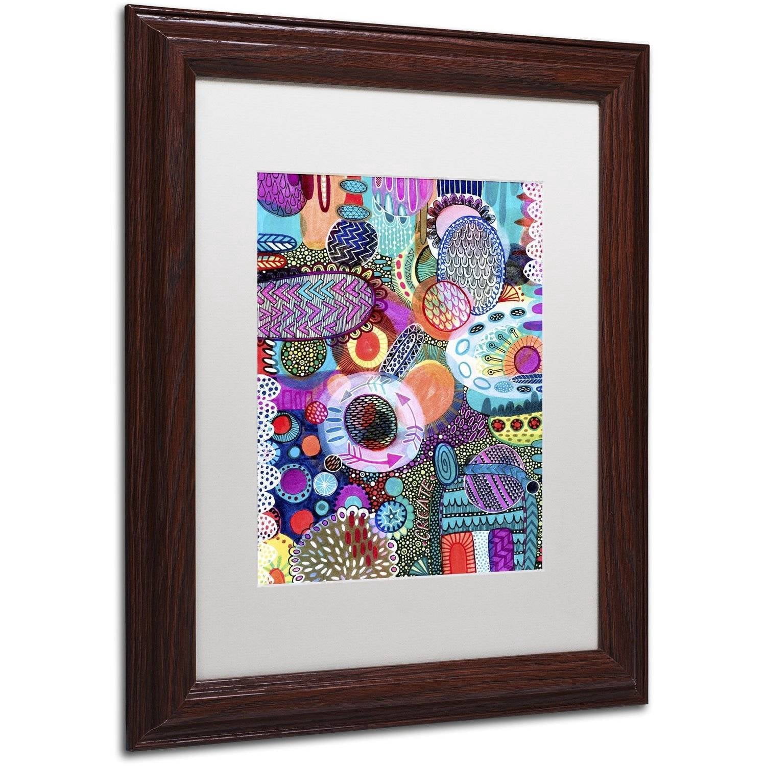 Trademark Fine Art "Creation" Canvas Art by Hello Angel, White Matte, Wood Frame
