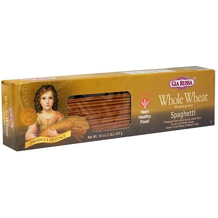Gia Russa 100% Whole Wheat Spaghetti, 16 oz (Pack of 20)