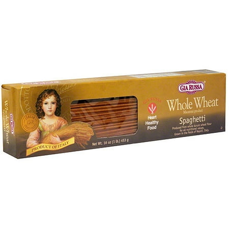 Gia Russa 100% Whole Wheat Spaghetti, 16 oz (Pack of