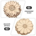 thumbnail image 4 of NUOLUX 30-Pack Unfinished Wooden Flower Cutouts for Crafting and Painting, Wood Slices Perfect for Flower Art Projects, 4 of 5