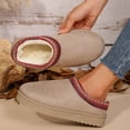 thumbnail image 4 of Dosaele Women‘s Platform Slippers Mini Boots Braid Slippers With Plush Fleece Lining Fuzzy Slippers For Women Slip On Clogs, 4 of 7