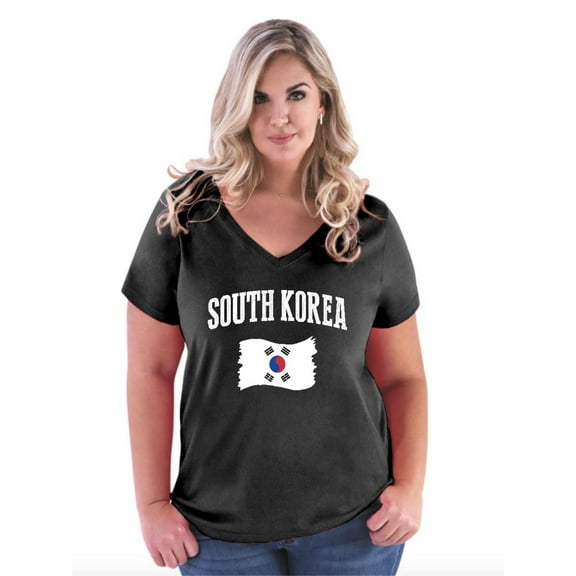 NIB - Women's Plus Size V-neck T-Shirt - South Korea