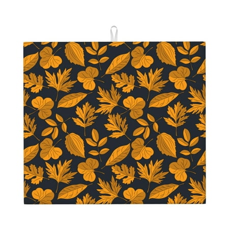 

Vsdgher fall leaf Print Dish Drying Mat Kitchen Counter Mat Dish Drying Pad for Dishes Utensils Pots and Pans 16 x 18