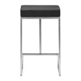 thumbnail image 5 of Zuo Chaise de Comptoir Moderne en Similicuir Noir (Ensemble de 2), 5 of 5
