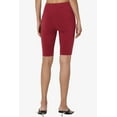 thumbnail image 3 of Women's PLUS Basic Stretch Cotton Span High Waist Above Knee Bermuda Short Leggings, 3 of 7
