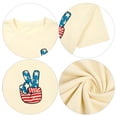 thumbnail image 4 of ALLTB American Flag Oversized Shirts Women American Flag Peace Sign Hand Tshirt 4th of July Patriotic Short Sleeve Tee, 4 of 6
