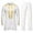 White, variant on Wavsuf Sweatsuits 2pcs Sets Mens Jogger Set Long Slim Shirt Sweatshirt and Sweatpants Wine Size 2XL