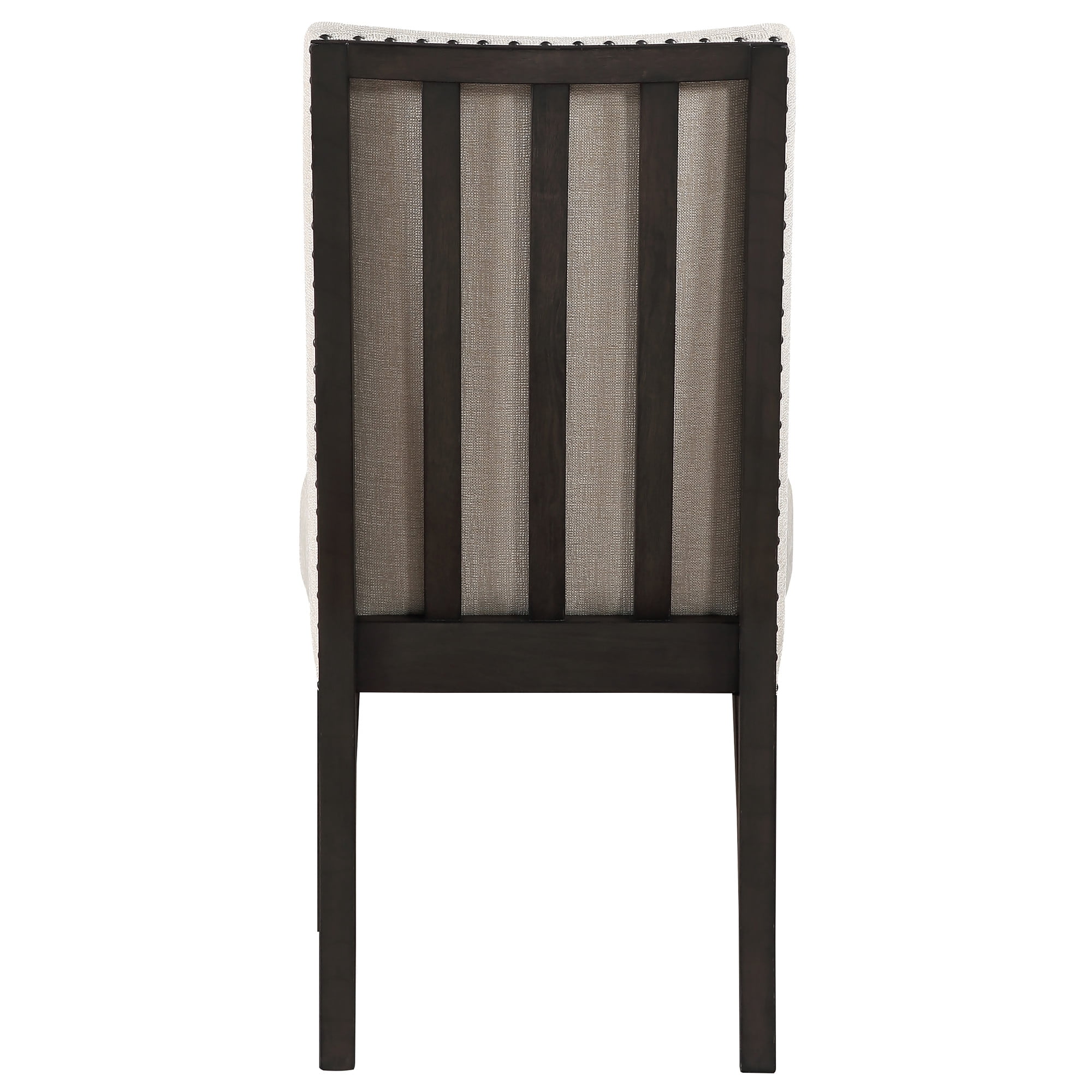 Steve Silver Napa Modern Upholstered Dining Chair, Set of 2, Dusty Espresso/Cream