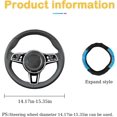 thumbnail image 3 of Sparkly Rhinestone Car Steering Wheel Cover for Women, 15 Inch Soft Leather Steering Wheel Protector with Crystal Diamonds, Non-Slip Elastic Grip for Most Cars Blue, 3 of 7