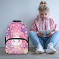 thumbnail image 2 of Pzuqiu Kids Backpack for Students Ages 6-18 Cute Cherry Blossom Axolotl Print 17 Inch Large Capacity Scholbag for Preschool Elementary Middle High School Back to School Travel Use, 2 of 7