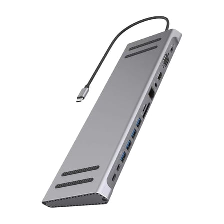 USB C Laptop Docking Station 14 in 1 Multiports Adapter for Laptops HDMIs VGA Ethernet RJ45 3.5mm Audios USB Port