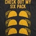 thumbnail image 2 of Mens Check Out My Six Pack T Shirt Funny Taco Tuesday Tee Graphic Tees, 2 of 9