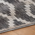 thumbnail image 5 of Addison Rugs Dream Shag Premium Machine Washable Transitional Tribal, Diamond Gray Rectangle Rug, 5' x 7'6", 5 of 8