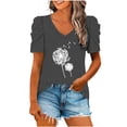 thumbnail image 1 of Blusas de Manga Corta para las Mujeres, Blusa de Camiseta Suelta Casual Hecha de Tela Cómoda para Todo el Uso Diario de Temporada, Blusas para las Mujeres Casual, 1 of 1