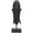 Black African Solid Woman Oval 5" x 8" x 16", variant on 5" x 16" Black Polyresin African Woman Sculpture, by DecMode