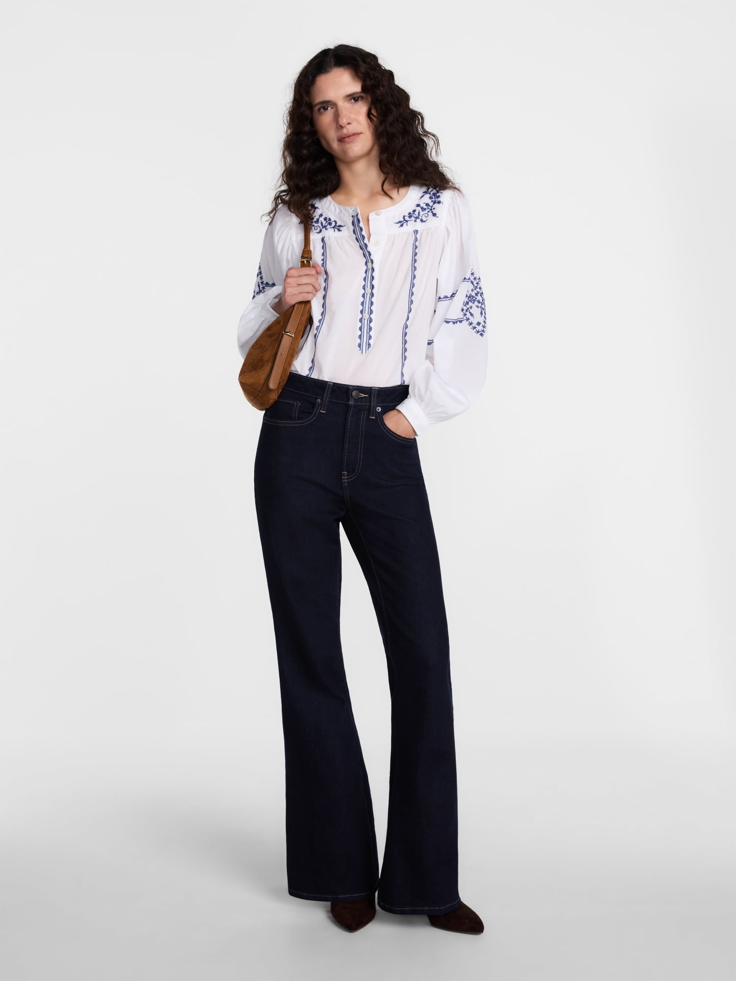Scenario Women's High Rise Flare Denim Jeans, Sizes 0-20