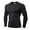 Black, variant on Huuilaibazoo Men's Compression Shirts Long Sleeve Workout Gym T-Shirt Running Top Cool Dry Sports Baselayer Undershirts