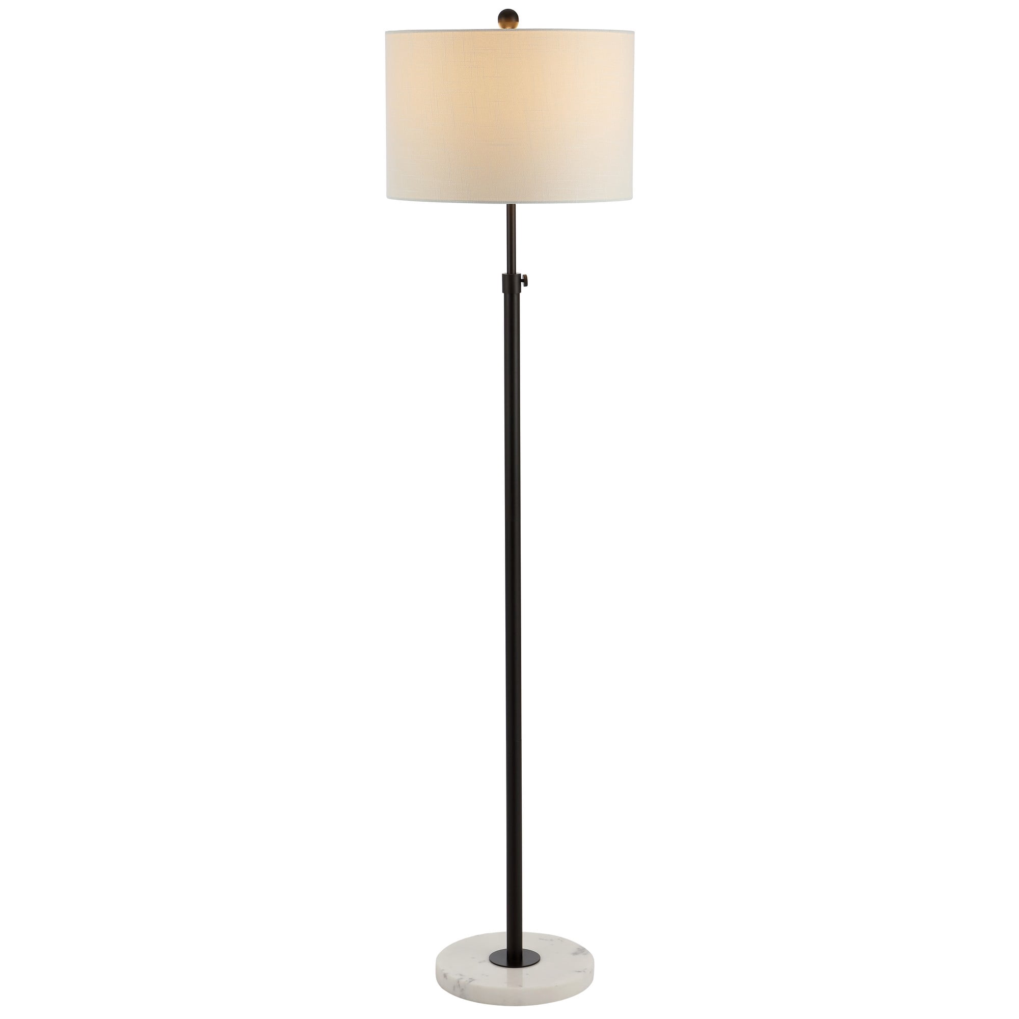 JONATHAN Y June 65" Adjustable Metal/Marble LED Floor Lamp, Oil Rubbed Bronze
