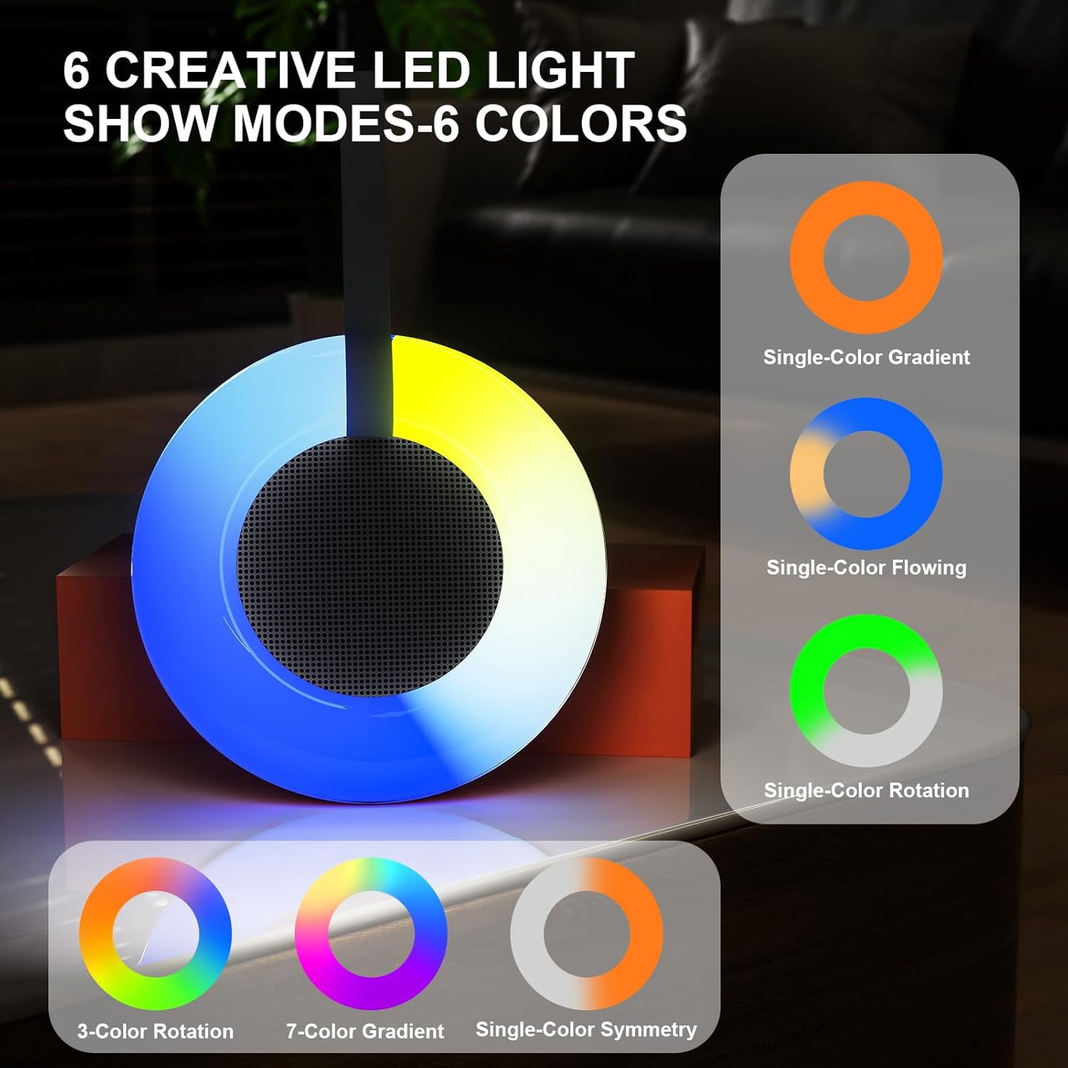 Floating Pool Speakers, Bluetooth Speaker Wireless with LED Light, IPX7 Waterproof Portable Speaker, Shower Speaker for Beach, Home, Outdoor, Spa, Gifts