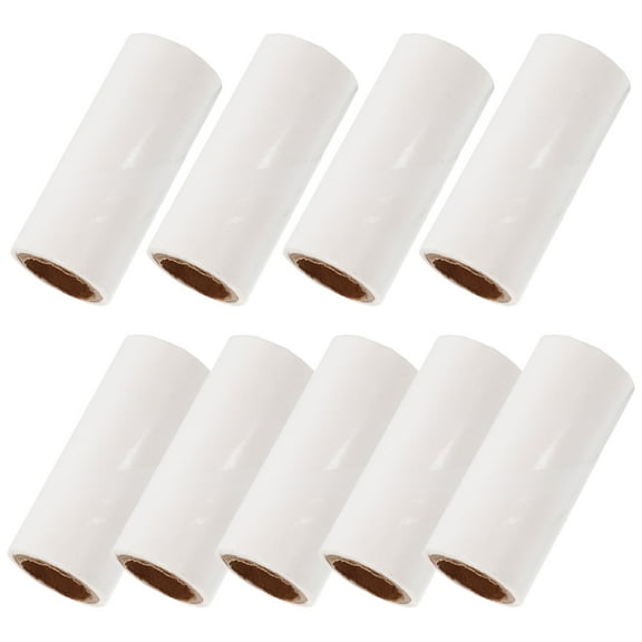 WRISTBIQUE  9pcs Mini Lint Roller Refills White Paper Pet Hair Removal