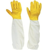 1Pair Soft Hand, Straight Thumb Beekeeper L Size Yellow Gloves
